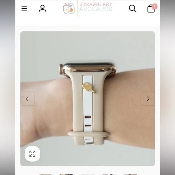 Strawberry Avocados Apple Watch Band - Picture 2 of 4